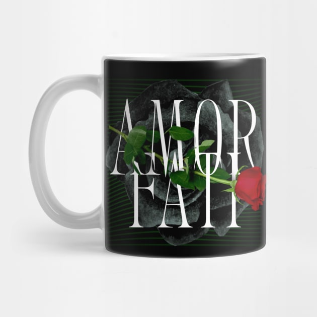 Amor Fati - Rose and Love of Fate Design by Autonomy Prints